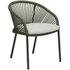 Image de Noomi Chaise De Jardin Avec Coussin Gris, Vert.