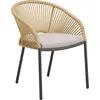 Image de Noomi chaise de jardin avec coussin beige, sable.