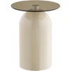 Image de Solveig Table D'Angle Ø40cm Beige, Gris.