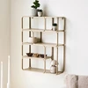 Image de Étagère Murale 5 Niveaux 48x18x64 Cm En Métal Beige
