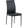 Image de OXM Chaise de salle à manger rembourrée moderne Girona Polyuréthane noir BL08 / métal noir laqué époxy 43,5 x 92 x 53 cm