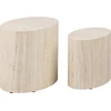 Image de Mice table basse lot de 2 pièces beige.