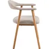 Image de Addi chaise de salle à manger avec accoudoirs bouclé beige.