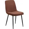 Image de Becca chaise de salle à manger tissu orange.