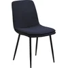 Image de Becca chaise de salle à manger tissu bleu.