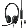 Image de EPOS ADAPT 165T USB II - ADAPT 100 Series - Casque - supra-aural - filaire - prise 3,5 mm, USB-A - noir - pour Microsoft Teams, optimisé pour UC (1000902)