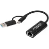 Image de Microconnect MC-USBACNET2.5G changeur de genre de câble USB C RJ-45 Noir - Neuf