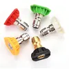 Image de Rondelle Haute Pression Rotative Buse, 5pcs Buse Nettoyeur Haute Pression 5 Degrés, Accessoires Pour Laveuse À Pression Laveuse Embouts De Buse De Pulvérisation Coupleur À Connexion Rapide.