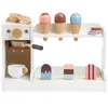 Image de Kit de jeu glacier en bois avec machine à café et accessoires pour enfants