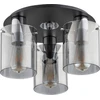 Image de Plafonnier ATMAN noir-chromé 3xE27x15W, métal, dimensions : 22x36x36 cm, IP20, Alfa