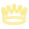 Image de Néon LED signe lumière USB LED Accueil enseigne lumineuse veilleuse couronne-jaune