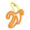Image de Bouclier LED de néon avec batterie, USB, lumière LED pour la maison, veilleuse, banane, couleur white et jaune