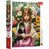 Image de Puzzle de 1 000 pièces « La petite fille et les chats » de TREFL