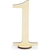 Image de Numéros de table de mariage en bois chiffres 1-10 debout 10cm naturel 10er Set