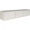 Image de Selsey Framme - Tableau TV suspendu à trois volets, blanc, 150 cm