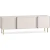 Image de Selsey Loppa - Buffet TV 2 portes avec abattant, beige cachemire, 160 cm