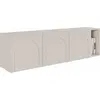 Image de Selsey Arkadia - Buffet TV 3 portes avec façades fraisées, gris cachemire 175 cm