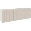 Image de Selsey Sunds - Buffet TV avec façades à lamelles striées, 3 portes, beige cachemire, 150 cm