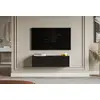 Image de Selsey Veldio - Buffet TV suspendu avec façades striées, 100 cm, noir
