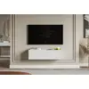 Image de Selsey Veldio - Buffet TV suspendu avec façades striées, 100 cm, blanc