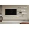 Image de Selsey Veldio - Buffet TV suspendu avec façades striées, 300 cm, greige