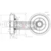 Image de Maxgear 19-2316 Tambour De Frein Avec Moyeu De Roue 1507055