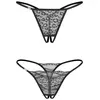 Image de Obsessive   Bianca Lot de 2 Strings Ouverts   Noir