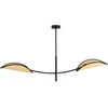 Image de Plafonnier Emibig 2xE14 40 W LOTUS 2 NOIR/ROTIN 1108/2