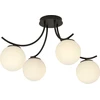 Image de Plafonnier Emibig 4xE14 40 W BOSTON 4 NOIR/OPALE 1109/4