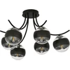 Image de Lustre Emibig 6xE14 40 W BOSTON 6 NOIR/RAYURÉ 1111/6