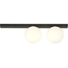 Image de Plafonnier Emibig 2xE14 40 W FIT 2 NOIR/OPALE 1124/2