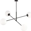 Image de Lustre Emibig 4xE14 40W LINEAR 4 NOIR/OPALE 1169/4