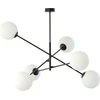 Image de Lustre Emibig 6xE14 40W LINEAR 6 NOIR/OPALE 1169/6