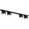 Image de Rampe d'éclairage noire minimaliste 90 cm, spots 4xES111 15 W NANO Emibig