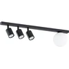 Image de Plafonnier noir avec spots + abat-jour en bande de 70 cm BASTER 3xGU10 8 W + 1xE14 10 W Emibig