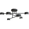 Image de Plafonnier minimaliste noir HALO 6xGX53 8W Emibig