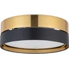 Image de Plafonnier rond HILTON blanc, noir et doré, 3xE27x40W, métal, dimensions : 16,5x45x45 cm, IP20, TK-Lighting