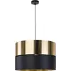 Image de Suspension HILTON noir et or, 1xE27x15W, tissu, dimensions : 175x50x50 cm, IP20, TK-Lighting