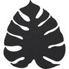 Image de Applique murale en forme de feuille 35x39 Applique murale en métal Monstera noir