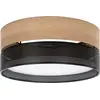 Image de Luminaire de plafond Nicol, deuxième choix, noir aspect bois, E27, LED, 4 ampoules, ø 50 cm