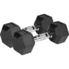Image de Haltères Hexagonales En Fonte Revêtues De Caoutchouc Hex 2x7kg Rebel, Ensemble Hexagonal 14kg Solide
