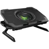 Image de Support de Refroidissement Gaming Oxid 850 Noir Genesis pour Ordinateurs Portables jusqu'à 17,3 avec Éclairage RGB et 5 Ventilateurs - Neuf