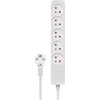 Image de Savio Bloc multiprises 5 prises 3m blanc LZ-09 5 prise(s) AC Type F