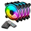 Image de Savio FAN-01 4-pack 120mm ARGB fan including controller and remote control Boitier PC Ventilateur 12 cm Noir 4 pièce(s) - Neuf