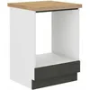 Image de Meuble bas pour four encastrable avec plan de travail - Gris mat - 60 x 51,6 x 85 cm - LASSEN