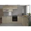Image de LASSEN Cuisine d'angle complète 240x165 cm avec plan de travail -Reproduction Chêne Sonoma