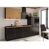 Image de Cuisine complète AYA -Reproduction noir - L 280 x P 60 x H 214 cm - Plan de travail inclus