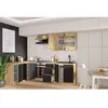 Image de Cuisine complète - MODENA - 270 x 150 cm - Chêne Artisan et noir mat - CUISINIER