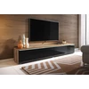 Image de Meuble TV CERIEE 180   chêne wotan / noir brillant