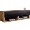 Image de Meuble TV CALIBURI 100   chêne wotan / noir brillant